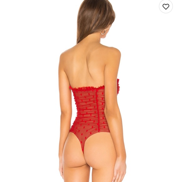 Majorelle Wyn Bodysuit in Red - Picture 3 of 6